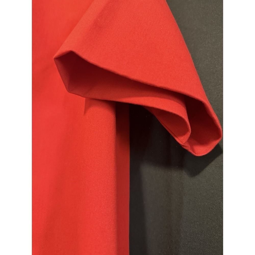 H&M Women's Red Dress Size M Gold Button Shoulder Detail Elegant‎ Classic - Picture 3 of 9